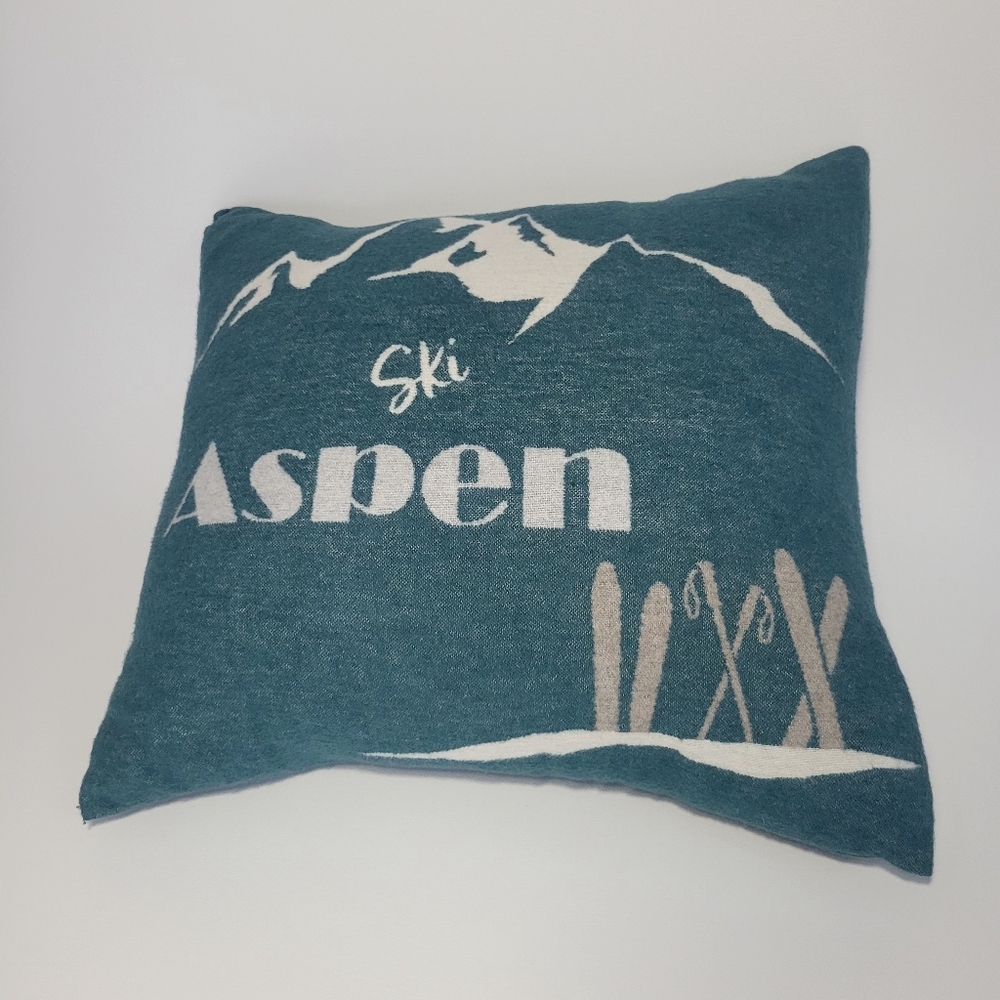 David Fussengger Aspen Ski Decorative Pillow The Alpine Chalet